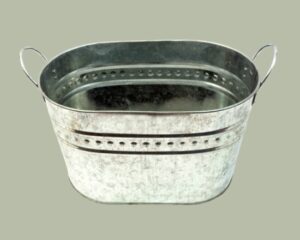 Galvanized steel tub for gardens