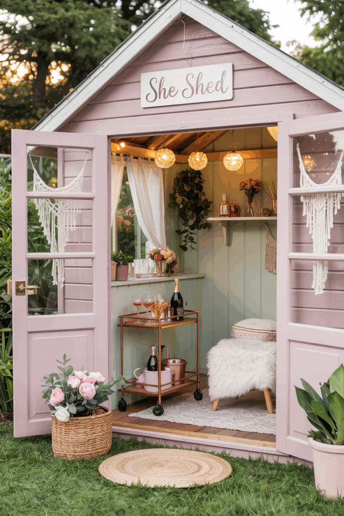 She Shed with Bar / Patio and Porch