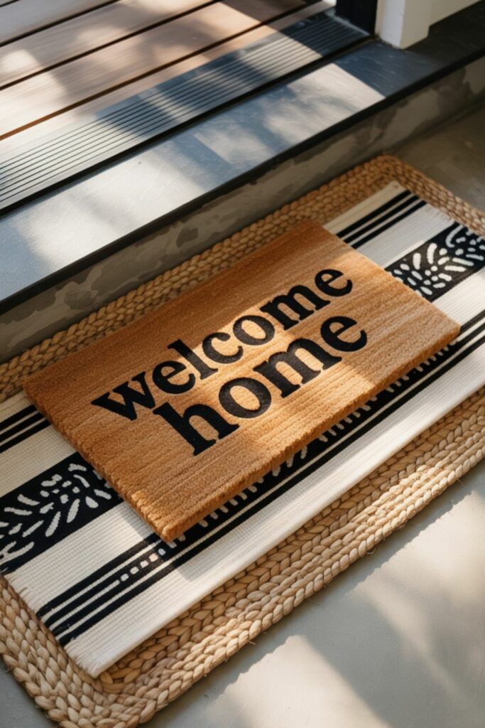 Door Mat Layering / Patio and Porch
