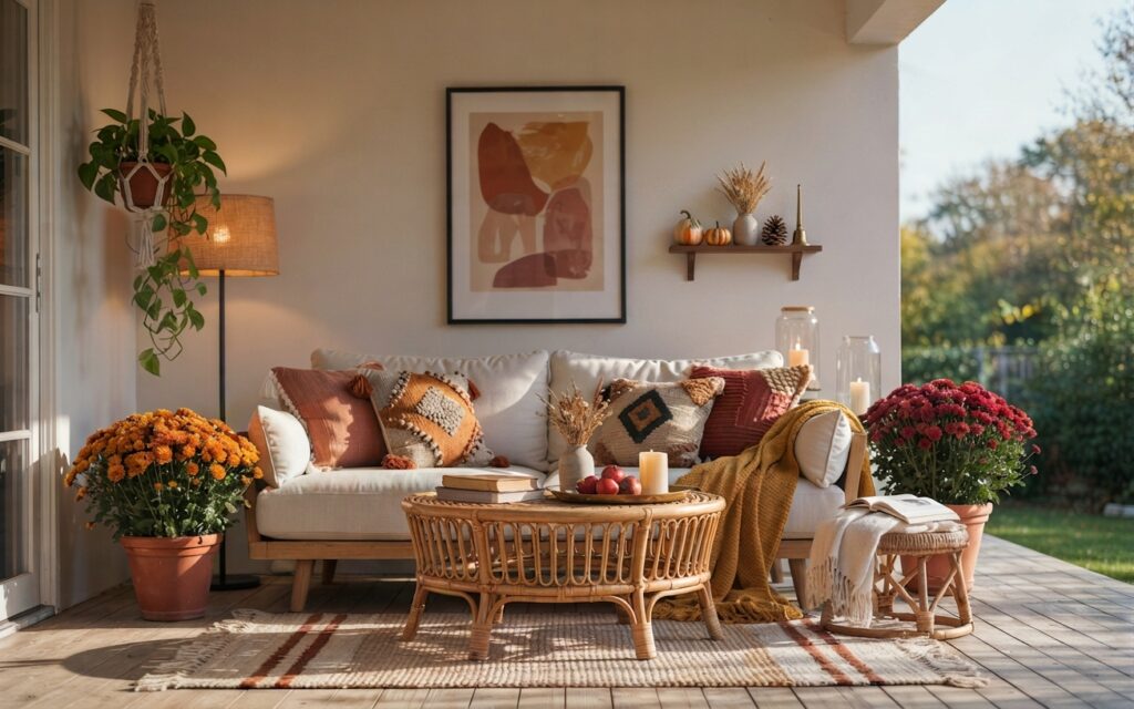 Small Patio Cozy for Fall | Patio and Porch Small Cozy Patio for Fall